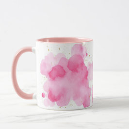 Dusty Rose Sprinkled Gold Mug Tasse