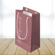 Dusty Rose Stilistische Script Wedding Bridesmaid