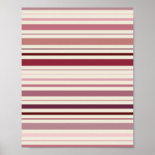 Dusty Rose Streifen Poster