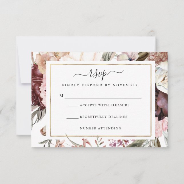 Dusty Rose UAWG Flyer RSVP Karte (Vorderseite)