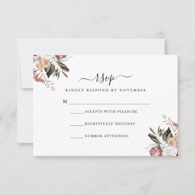 Dusty Rose UAWG Flyer RSVP Karte (Vorderseite)