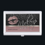 Dusty Rose und Silver Glitzer Visitenkarten Dose<br><div class="desc">Berufliche Inhaber von Visitenkarten. Stilvolle Dusty Rose und silberne Glitzer Lippen auf einem schwarzen und Rose goldenen Hintergrund. (Für passende Produkte und Designs Typ in Stichwort: GLITZER LIPS ) für Sie bereit, um zu personalisieren. ✔ HINWEIS: ÄNDERN SIE NUR DIE VORLAGEBEREICHE, DIE SIE BENÖTIGEN! 😀 Wenn nötig, können Sie einen...</div>