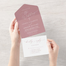 Dusty Rose und White Minimalistisch Wedding