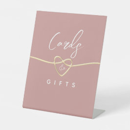 Dusty Rose Wedding Cards and Gifts Sockelschild
