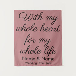 Dusty Rose Wedding for Empfang Foto Stand Prop Wandteppich