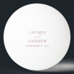 Dusty Rose Wedding Personalisiert Ping Pong Ball Tischtennisball<br><div class="desc">Herrliche Staub Rose Ping Pong Ball. Perfektes Geschenk für die Neuvermählten in Ihrem Leben!</div>