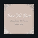Dusty Rose Wedding speichern das Datum der Einladu Magnet<br><div class="desc">Minimalistische,  elegante,  einfach staubige Hochzeit der Rose spart den Datums-Einladungsmagneten mit moderner Kalligraphie-Schrift. Ideal für Hochzeiten im Frühling oder Sommer.</div>