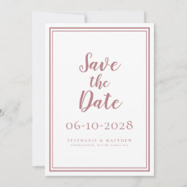 Dusty Rose Wedding Verlobung Moderne Minimalistisc Save The Date