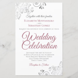 Dusty Rose & White BUDGET Hochzeit einladen große