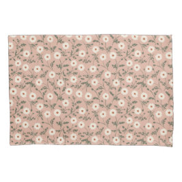 Dusty Rose White Modern Farmhouse Daisy Pattern Kissenbezug