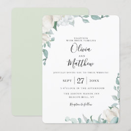 Dusty Sage Botanische Hochzeitseinladung Einladung