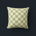 Dusty Sage Green and Butter Yellow Checkerboard Kissen<br><div class="desc">Dusty Sage Green and Butter Yellow Checkerboard</div>