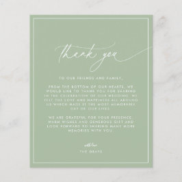 Dusty Sage Green Danke-Card