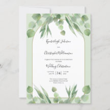 Dusty Sage Green Eucalyptus Geometric Arch Wedding