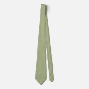 Dusty Sage Green Solid Color Krawatte
