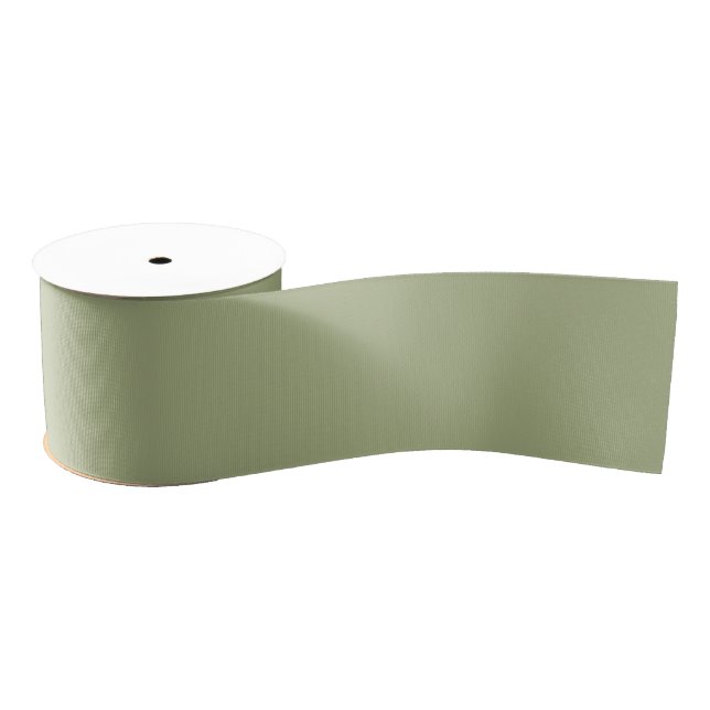 Dusty Sage Green Solid Color Ripsband (Spule)