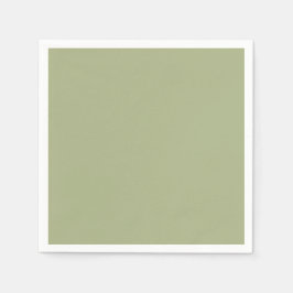 Dusty Sage Green Solid Color Serviette