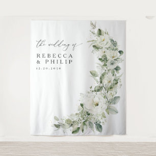 Dusty Sage Green Wedding Backdrops Wandteppich
