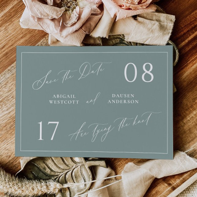 Dusty Sage Save the Date Wedding Announcement (Von Creator hochgeladen)