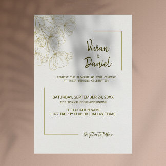 Dusty Simple Elegance Einladung zur Botanischen Ho