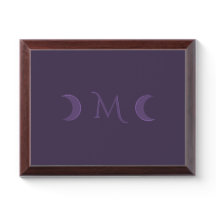 Dusty Violet Crescent Moons Monogramm