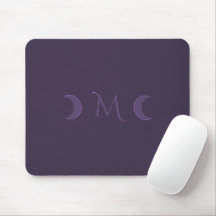 Dusty Violet Crescent Moons Monogramm