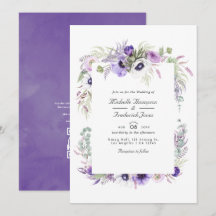 Dusty Violet Floral QR Code UAWG Wedding