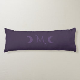 Dusty Violet Monogram Crescent Moon Muster Back Seitenschläferkissen