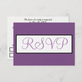Dusty Violet Wedding RSVP Skript