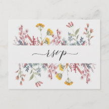 Dusty Wildblume Aquarellmahlzeit UAWG Invit