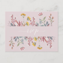 Dusty Wildblume Aquarellmahlzeit UAWG Invit