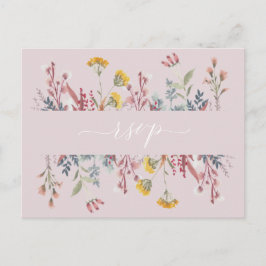 Dusty Wildblume Aquarellmahlzeit UAWG Invit Einladungspostkarte