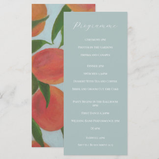 Dustyrosa und grünes florales Hochzeitsprogramm au Programm