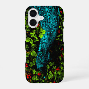 Dutch Art Nouveau Peacock and Butterfly iPhone 16 Hülle