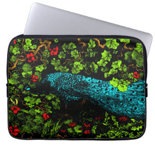 Dutch Art Nouveau Peacock and Butterfly Laptopschutzhülle