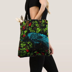 Dutch Art Nouveau Peacock and Butterfly Tasche