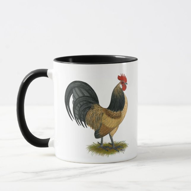 Dutch Bantam: Blue Quail Rooster Tasse (Links)