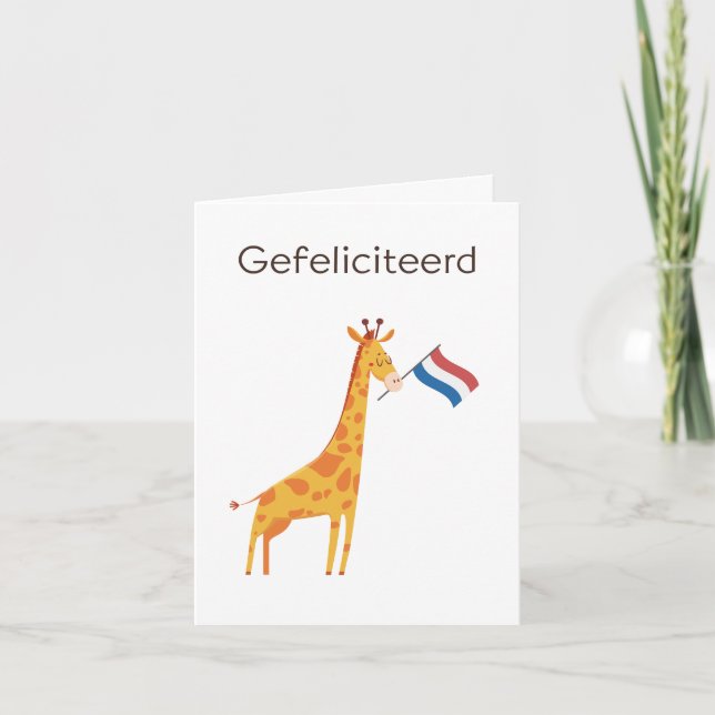 Dutch Birthday Card - Gefeliciteerd Karte (Vorderseite)