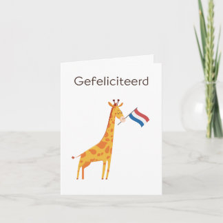 Dutch Birthday Card - Gefeliciteerd Karte