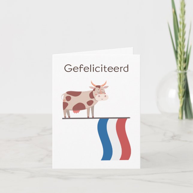 Dutch Birthday Card - Gefeliciteerd Karte (Vorderseite)