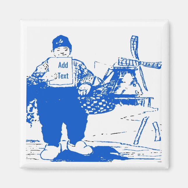 Dutch Boy With Windmill Magnet (Vorne)