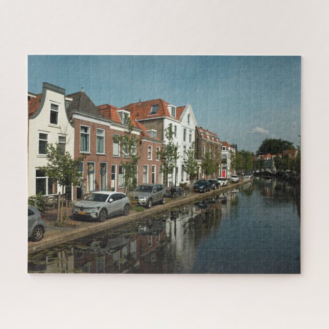 Dutch Canal Houses in Delft Niederlande (Horizontal)