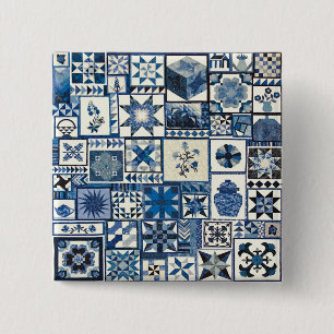 Dutch Delft Button