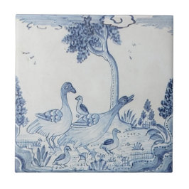 Dutch Delft w/Gänse oder Enten Antique-25 Fliese