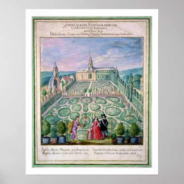 Dutch Garden, 1650 (mit Papier) Poster (Vorne)