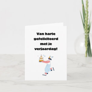 Dutch happy birthday  karte
