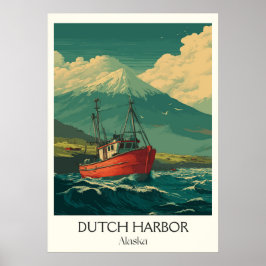 Dutch Harbor Alaska Fischereiboot Poster