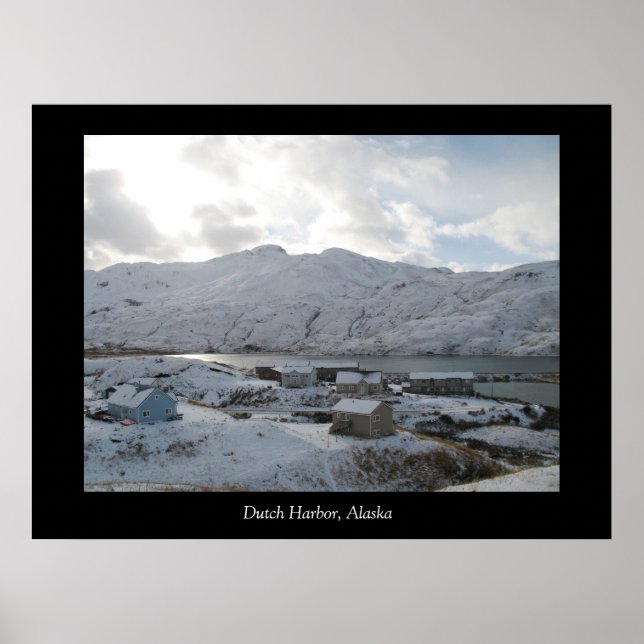 Dutch Harbour Houses, Dutch Harbour, Alaska Poster (Vorne)