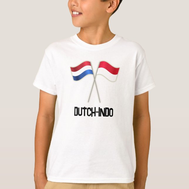 Dutch-Indo with Two Flags T-Shirt (Vorderseite)