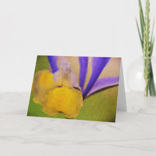 Dutch Iris Abstrakt Impressionist Art Note Card Karte